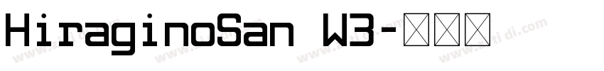 HiraginoSan W3字体转换